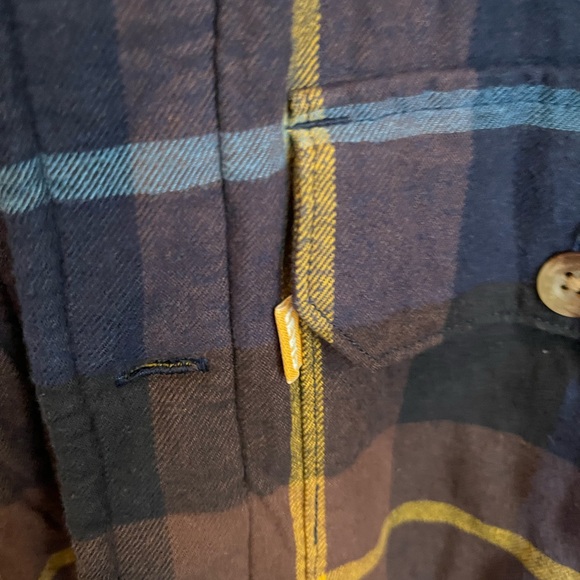 Levi's Gold Tab Blue and Yellown Plaid Shirt Jacket - Picture 2 of 4
